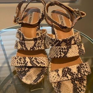 Womens square heel strapped sandals